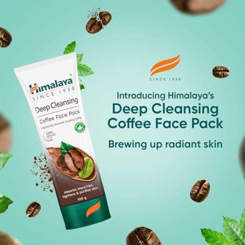 Himalaya Deep Cleasing Coffee Face Pack | Organically sourced Arabica Coffee | 100% Natural Clay | Gives radiant skin | Soap-free | 100g 2