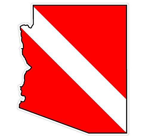 Arizona State (Y5) Diver Down Flag Vinyl Decal Sticker Car Laptop/Netbook 5" Inch- by CustomDecal US