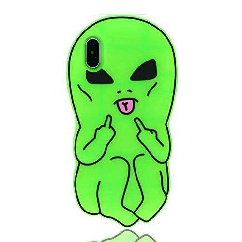 Cute 3D Cartoon iPhone X Case,Animals Food Fashion Design Lovely Cartoon Characters Protective Skin Soft Rubber Silicone Cover for Apple iPhone X 2