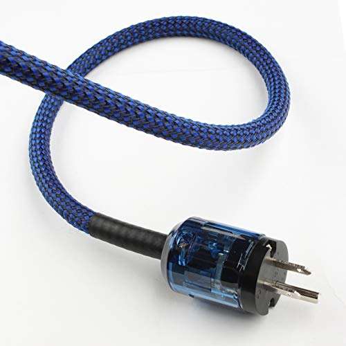 HiFi Audiophile Power Cord HiFi Audio AC Power Cable Power Cord US Plug 1.5 Meters 4.9feet 3