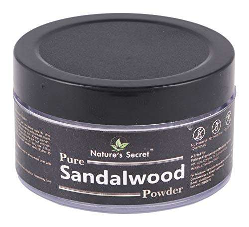 Nature's Secret Sandal Wood Powder with Glass Jar Packing, Brown, 30 g 1
