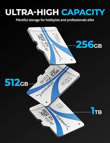 SABRENT Rocket V30 A2 256GB MicroSDXC Memory Card 2-Pack R100MB/s W30MB/s Compatible with Steam Deck, Nintendo-Switch, Go Pro, Cameras, Smartphones. (SD-MQ30-256X2) 4