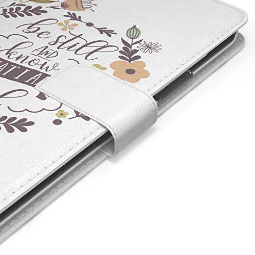 Mertak Wallet Case Compatible with Samsung Galaxy Note 20 Ultra S21 Plus S20 A70 S10 Psalm 46:10 Faith Bible Verse Wildflowers Lightweight Card Holder PU Leather Protective Slim Folio Quote Be Still 4