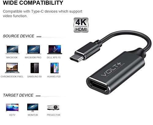 PRO HDMI 8K/4k Adapter Compatible with LG G8 ThinQ USB Type-C Plus Thunderbolt 3/4 Converter with Smart Full Digital 4320p, 240-60Hz Display and More 5