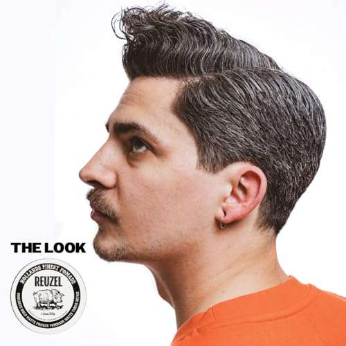 REUZEL Concrete Matte Pomade, Strong All Day Hold, Water Soluble Styling, No Shine and Flake Free, Easy To Wash Out, For All Hairstyles, 12 oz 2