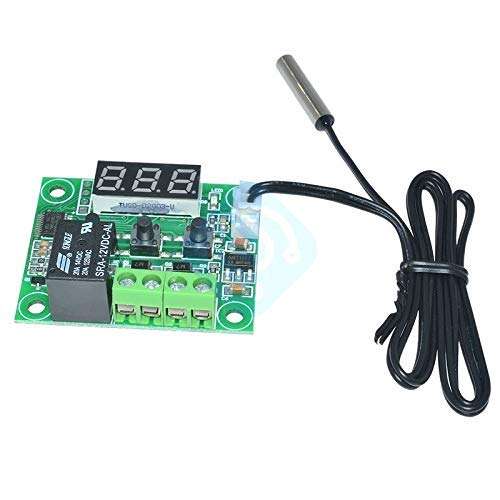 ZTSHBK W1209 DC 12V Green LED Digital Thermostat Temperature Control Thermometer Thermo Controller Switch Module Waterproof NTC Sensor 2