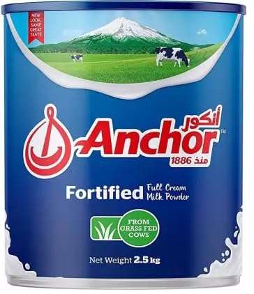 Anchor's Fortified Milk Powder Filled With The Goodness of Nature and Fortified With Minerals and Vitamins With no Preservatives Added, 2.5kg 1