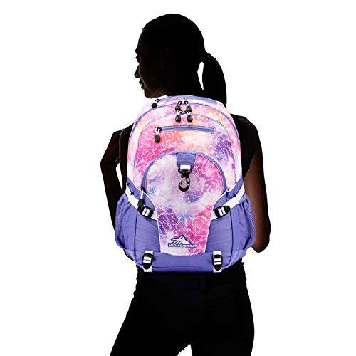 High Sierra Loop Backpack, Travel, or Work Bookbag with tablet sleeve, One Size, Unicorn Clouds/Lavender/White 6