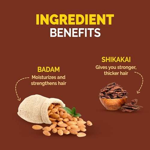 Meera Hairfall Care Shampoo, Goodness Of Badam & Shikakai, For Strong & Healthy Hair, For Men And Women, Paraben Free, 340ml 2