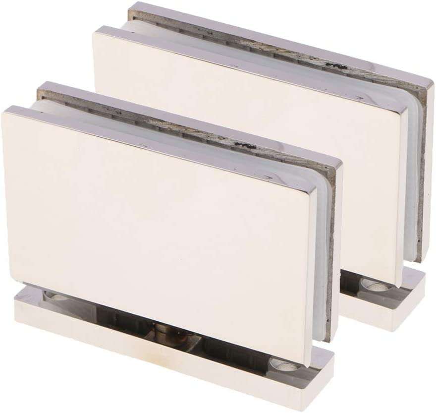 Glass Door Hinge,Bathroom Door Hinge,Bathroom Clamp Clip,2Pcs 100Heavy Duty Frameless Glass Shower Doors Hinge Replacement Parts Hinges 4