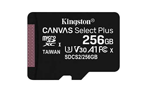 Kingston 256GB microSDXC Canvas Select Plus Class 10 Flash Memory Card SDCS2 Memory 3