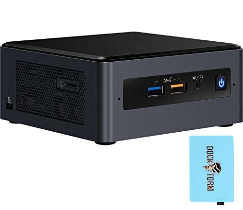 Intel NUC NUC8I5BEH Home and Business Desktop Black (Intel i5-8259U 4-Core, 64GB RAM, 1TB PCIe SSD + 1TB HDD (2.5), Intel Iris Plus 655, WiFi, Bluetooth, 1xHDMI, Win 10 Pro) with Hub 1
