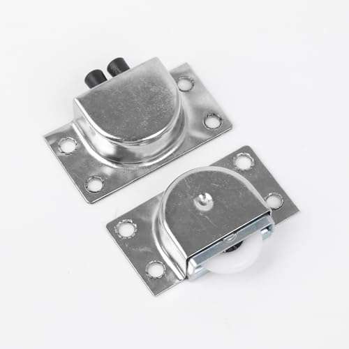 2 Pair Stainless Steel 338 Furniture Roller Single Wheel for Closet Cabinet Wardrobe Sliding Door Pulley 4