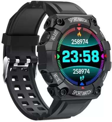 SYN SONS Bluetooth Smart Band for Men and Women Touch Screen Watch Health Bracelet Activity Tracker FD68 1.3 Inch Screen Watch Valentin Day Gift for Wife and Husband (Black Color) 1