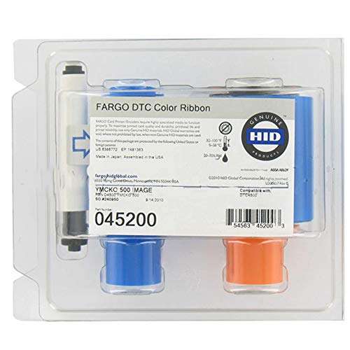 Genuine Fargo 45200 YMCKO Color Ribbon for Model DTC4500e Printer 1