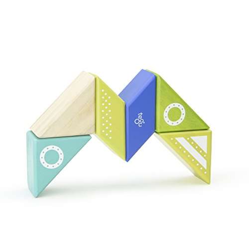 6 Piece Tegu Travel Pal Magnetic Wooden Block Set, Spaceship 6