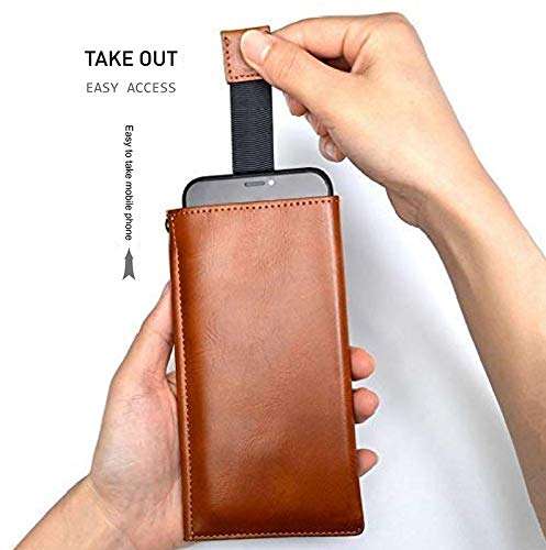 WHITBULL Rich Leather Mobile Pullup Pouch with Wallets Case Cover for Redmi Note 11 Pro Plus 5G / Note 11 Pro+ 5G / Redmi K50 / K50 Pro/Redmi K40S - Brown 4
