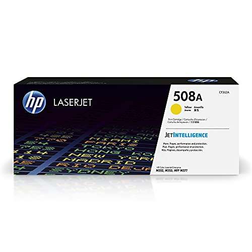 HP 508A Yellow Toner Cartridge for HP Printers | Works with Color LaserJet Enterprise M552, M553 Series; Color LaserJet Enterprise MFP M577 Series | CF362A 1