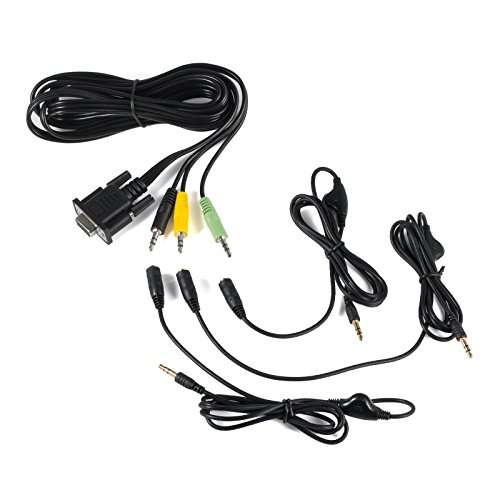 5.1 Channel Bypass Cable Compatible with Logitech Z-5500 Control Pod (PID Between R200-R635) with 3 Jack Vol Control 7Ft 1