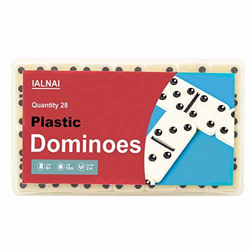 IALNAI Toy Double Six Dominoes 28 Pieces, Adults Holiday Party Entertainment & Christmas Gift , Reward Gift ,Party Favors