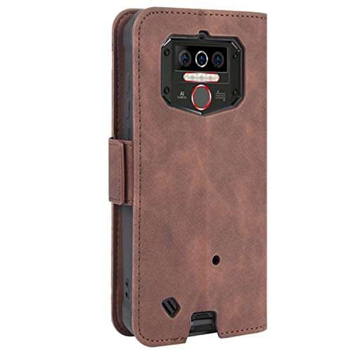 HualuBro Case for Oukitel WP5, Magnetic Full Body Protection Shockproof Flip Leather Wallet Case Cover with Card Slot Holder for Oukitel WP5 2020 Phone Case (Brown) 6