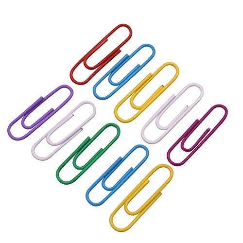 Unique Print Gem U Paper Clips, Gem Clips for Office, Home, Schools (Multi Colour) - 200 Clips 1