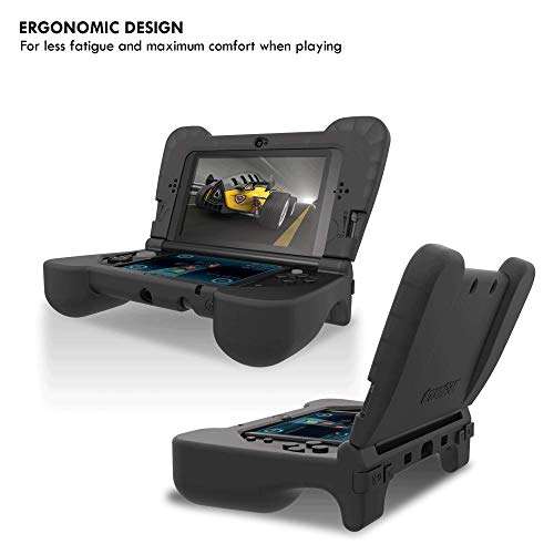 dreamGEAR Power Play Kit Accessories: Compatible with Nintendo NEW 3DS XL, 3-In-1 Bundle, Soft Comfort Grip Case, Charging Cable, AC Adapter, Black 5