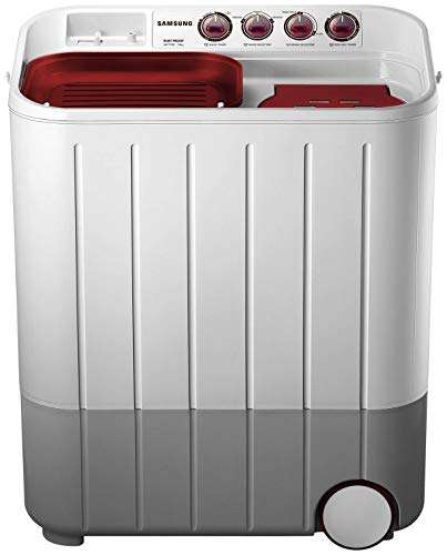 Samsung 7 Kg Inverter 3 Star Semi-Automatic Top Load Washing Machine (WT717QPNDMWXTL, Light Grey, Double storm technology) 1