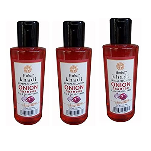 Khadi herbal Onion Shampoo SlS Paraben free 630Ml Parvati gramodyog herbal products Made in india