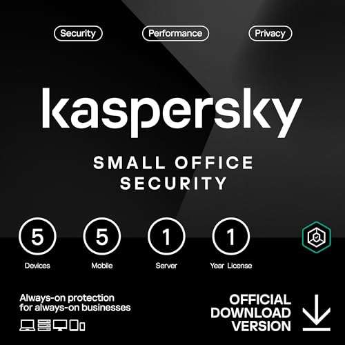 Kaspersky Small Office Security | 5 Devices 5 Mobiles 1 Server | 1 Year | Windows/Mac/Android/Windows Server | Online Code 1