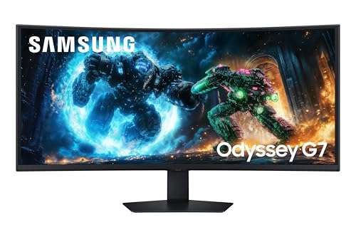 Samsung 40 Inch WUHD Odyssey G7 Curved Gaming Monitor |180 Hz| 1ms Response Time| 5120 x 2160 Pixels| VESA DisplayHDR 600| Ports-Display Port HDMI | FreeSync Premium Pro (LS40FG750EWXXL, Black) 1