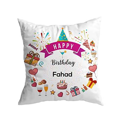 ASHVAH Happy Birthday Fahad Coffee Mug and Cushion Combo Gift (Pack of 2) for Son, Brother, Boyfriend, Husband, Friend, Name - Fahad 4