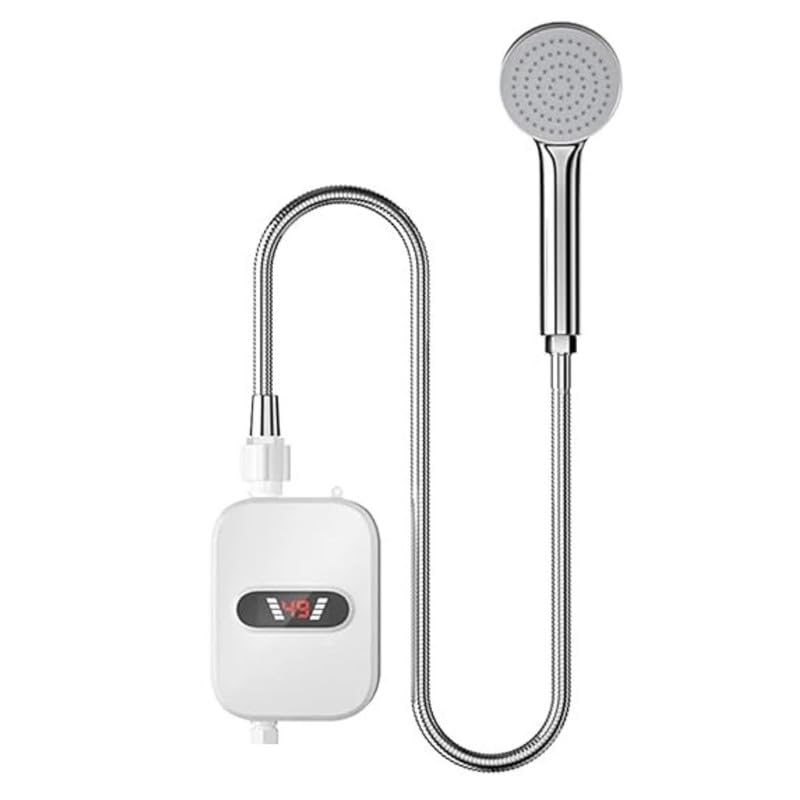 DRUMSTONE ( 16 Years Warranty ) Mini Instant Water Heater – LED Digital Display, IPX4 Waterproof, Tankless Design, Overheating Protection, Quick Heating in 3 Second 1