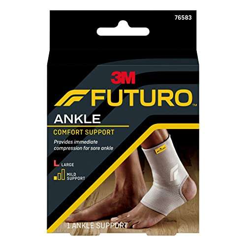 FUTURO Comfort Ankle Support, Ideal for General Support and Low Impact Activities, Large