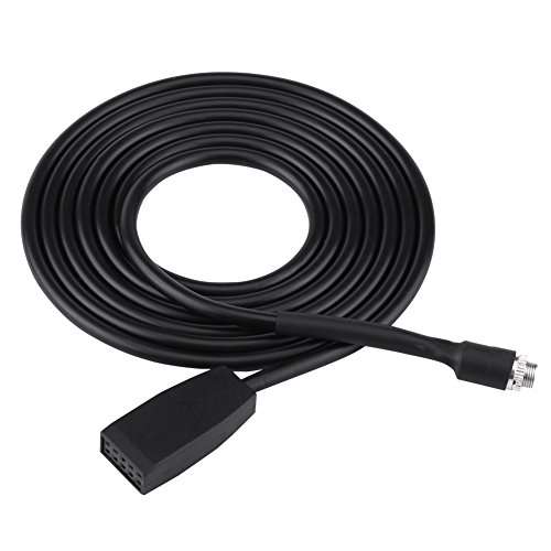 Keenso 3.5mm Female Aux Adapter Cable, Car Aux Female Jack Adapter Cable for E46 320i 320ci 320cic 323i 323ci 325i 325ci 325cic 328i 328ci 328cic 3