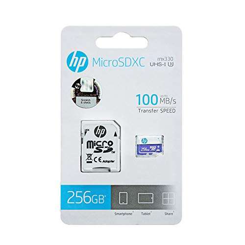 HP Micro SD Card 256GB with Adapter U3 (Purple) (Write Speed 60MB/s & Read Speed 100 MB/s Records 4K UHD and Fill HD Video) 6