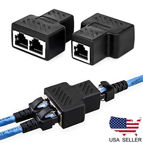 FAMKIT Internet Splitter, RJ45 Splitter As a Ethernet Splitter to Connect Two Devices Access The Network Equivalent to Cat6 Splitter or Cat5 Splitter 3