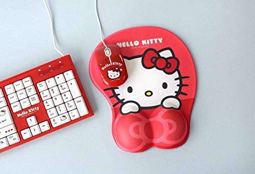 Hello Kitty Mouse Pad, Mouse Pad with Gel Wrist Support 10.5" X 8.5" 3