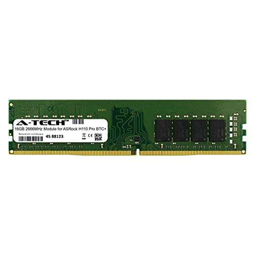 A-Tech 16GB Module for ASRock H110 Pro BTC+ Desktop & Workstation Motherboard Compatible DDR4 2666Mhz Memory Ram (ATMS395885A25823X1) 1