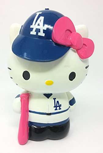 FOCO MLB Los Angeles Dodgers Hello Kitty Resin Bank 1
