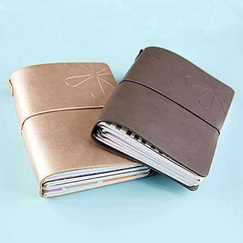 Erin Condren On The Go Folio - Champagne, Small Size Holder Case to Protect Your Petite Planners and Petite Journals for Travel. Stylish and Easy Elastic Band Enclosure 4