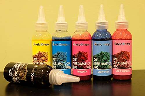 INKXPRO 600ml Sublimation Ink Press Heat Transfer Ink for Artisan 1430 Stylus Photo 1400 T50 L800 L805 837 730 835 810 1500W RX560 RX580 Printers on Mug Cup T-Shirt Pillow 2
