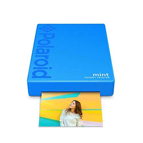 Zink Polaroid Mint Pocket Printer W/ Zink Zero Ink Technology & Built-In Bluetooth for Android & iOS Devices - Blue 1