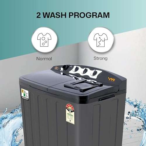 VW 7.5 kg 5 Star Aqua Spin Semi Automatic Top Load Washing Machine AquaSpin0075P (Black) 3