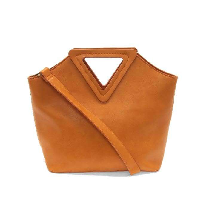 Joy Susan Women's Fashion Purse Sophie Triangle Handle Handbag - Tangerine 1