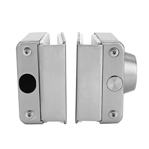 Stainless Steel Glass Door Hinge, Anti Theft Security Lock with Keys 10~12mm for hroom Shower Glass Door Cupboard 3