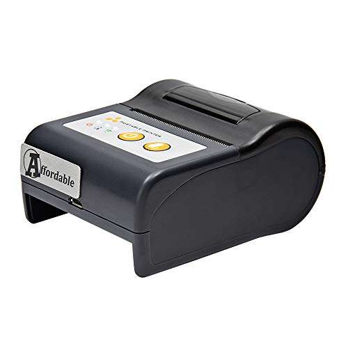 Affordable TMP58A Thermal Printer with Pouch – Mobile Pocket Bluetooth Printer – 2 Inch 40mm Paper Portable Receipt Printer – Easy to Carry Pocket Size Dimensions – Micro USB Port and Manual Cutter 2