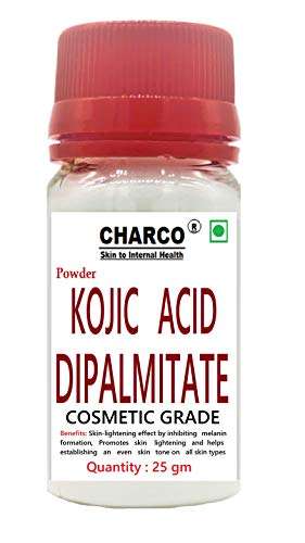 CHARCO - Skin To Internal Health® Kojic Acid Dipalmitate Powder, DIY Cream, Soap Etc Help for Skin Brightening, Smooth Face & Body, Dark Spot, Acne Scars, Uneven Skin Tone (25 Gm)