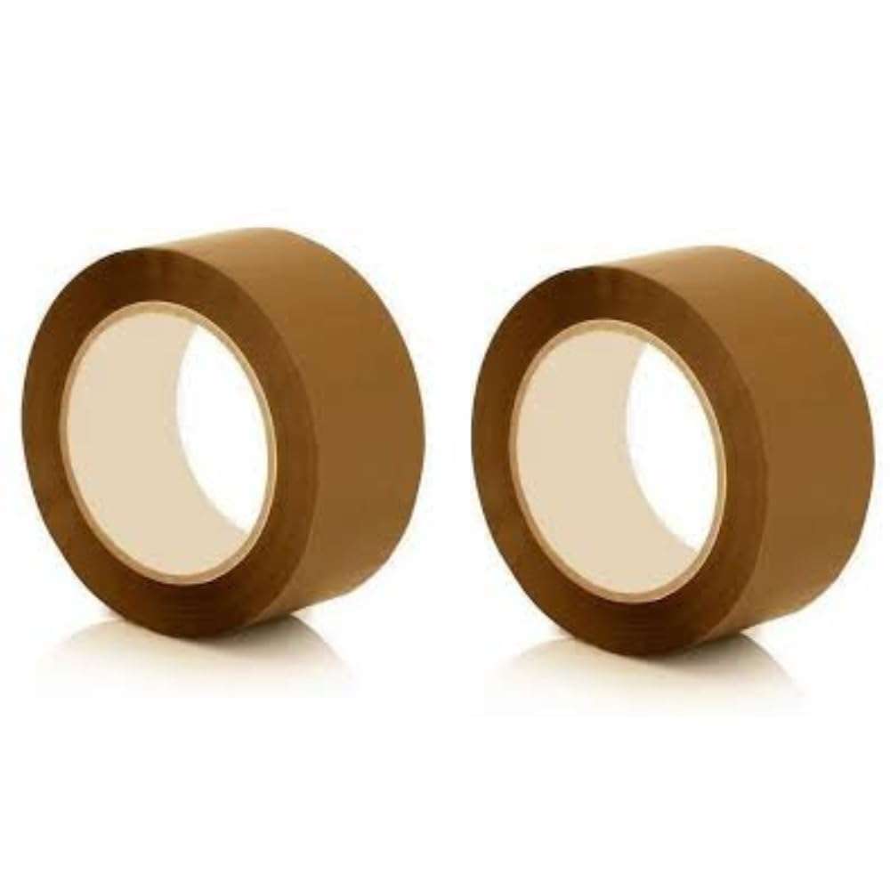 Packing Tape Brown (3 Inch × 50 Meter) Pack of 2 | Strong Adhesive Carton Sealing Tape for Packaging, Shipping, Office & Home Use 1
