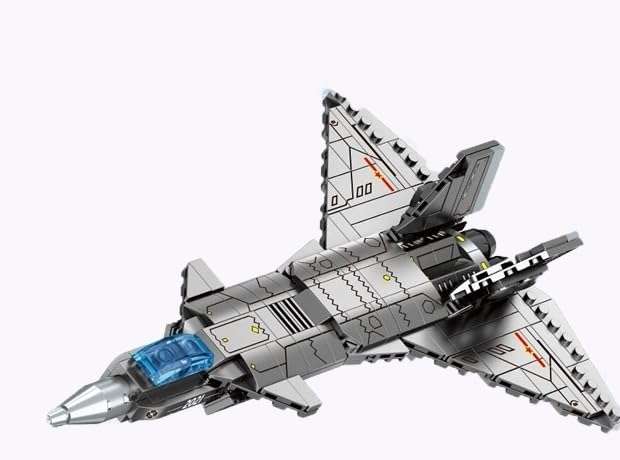 Fezeedi Military Fighter Series Block Set, F-16 Fighter Model, Educational Toys for Boys and Girls (Multi Color) 1